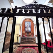 Obraz zaczął powstawać  cztery lata po śmierci św. Faustyny. Modlono się przed nim także w latach 50.  i 60. XX wieku,  czyli wtedy,  gdy Święte Oficjum nie dopuściło jeszcze do oficjalnego kultu Miłosierdzia Bożego w formie przedstawionej w „Dzienniczku”.