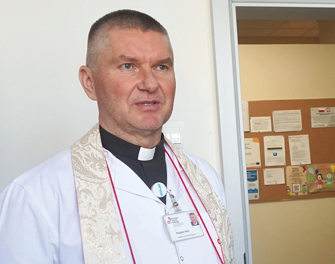 O. Bogdan Nieć, kapelan gliwickich szpitali.