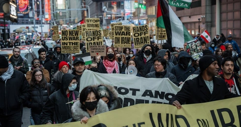 Antywojenny protest w Nowym Jorku