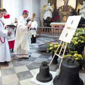 – Zamiast wojny symbolizują pokój, zamiast nienawiści – wspólną wiarę chrześcijańską wielu narodów, zamiast tworzyć podziały – jednoczą dziś narody Polski i Niemiec  – podkreślał bp Gerhard Schneider (na zdjęciu w głębi po lewej stronie).