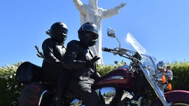 Kilkuset motocyklistów w drodze do Matki Cierpliwie Słuchającej