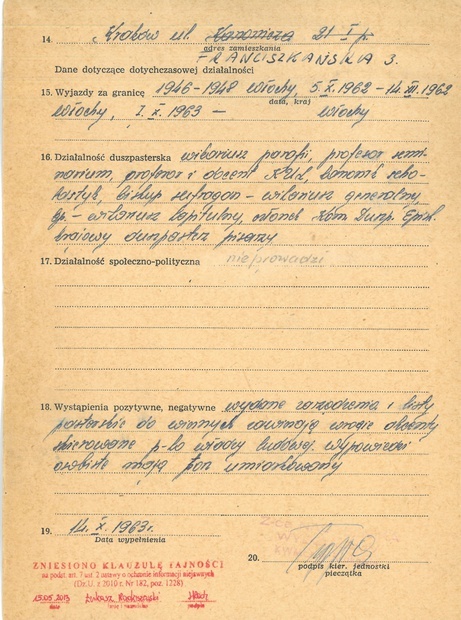 Karta ewidencyjna 