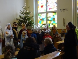 Kolędnicy w naszej mikołowskiej kaplicy.