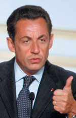 Prezydent Nicolas Sarkozy