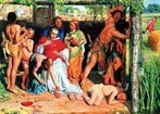 "Rodzina Brytów ukrywa chrześcijańskiego kapłana", 1850