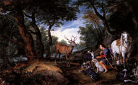 Jan Breughel Starszy, "Wizja św. Huberta" 