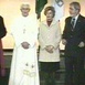 Benedykt XVI i prezydent Brazylii, Luiz Inácio Lula da Silva po wygłoszeniu przemówień powitalnych